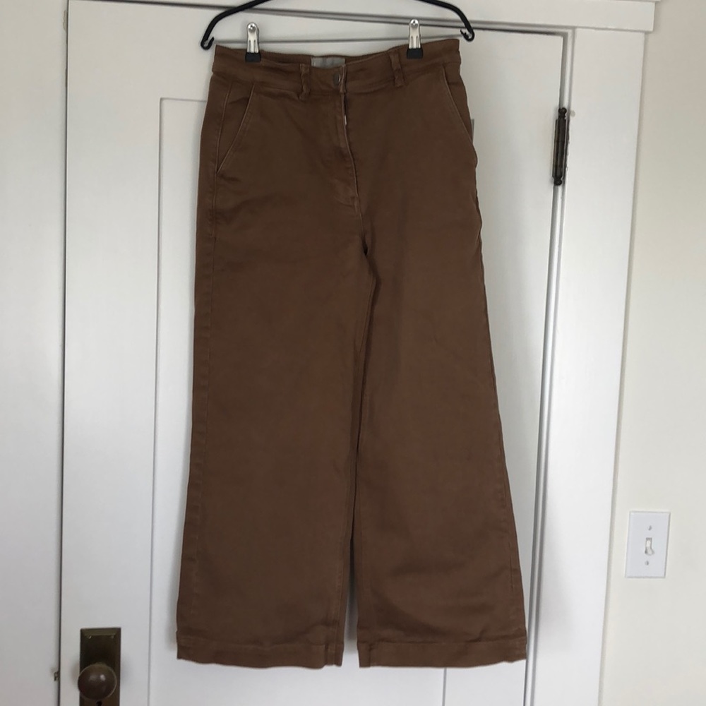 Everlane Wide Leg Crop Pant in Ochre